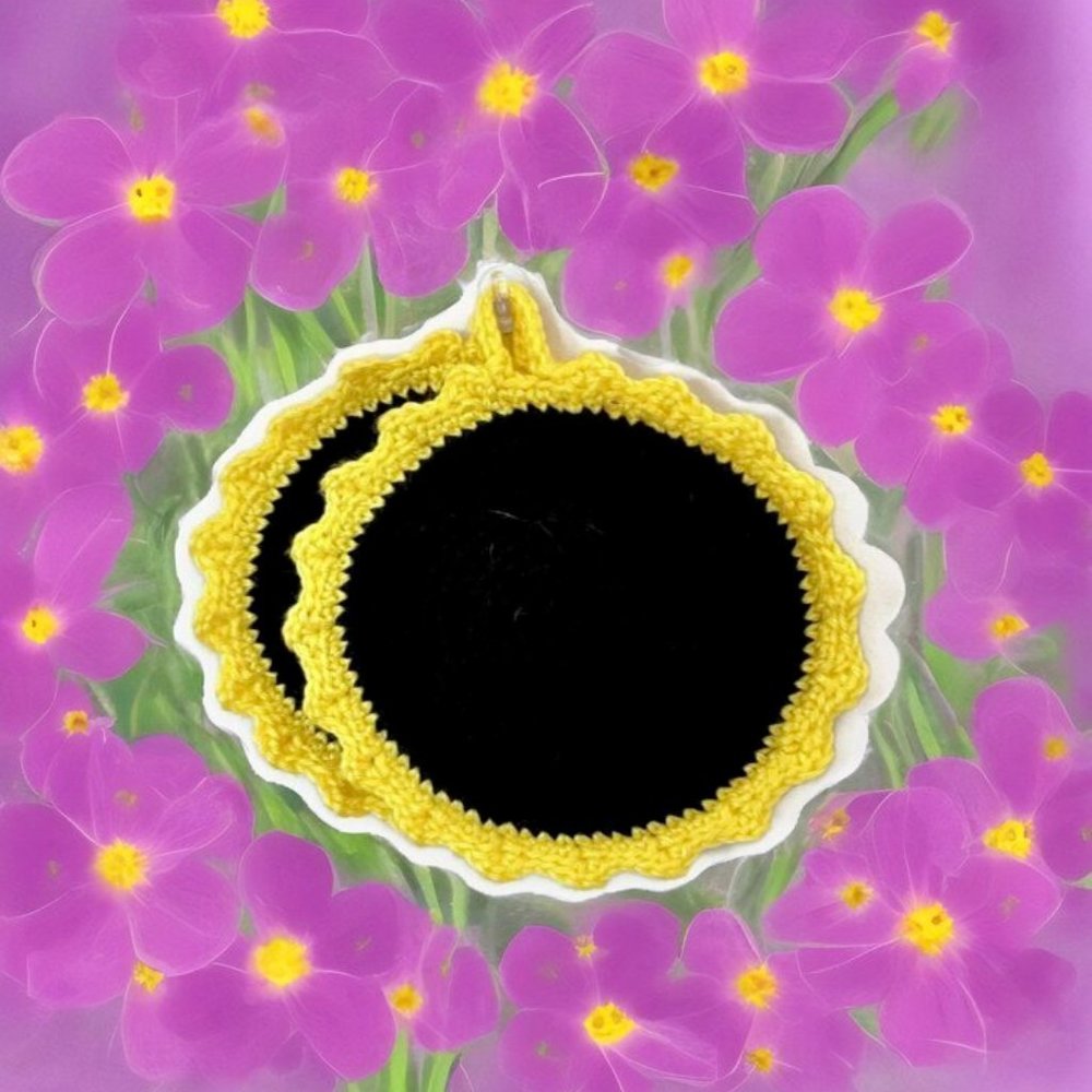 Sunflower pot holder, crochet pot holder or trivet for new house